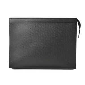 Louis Vuitton Taiga Voyage Clutch Bag Travel Pouch Ardoise Black